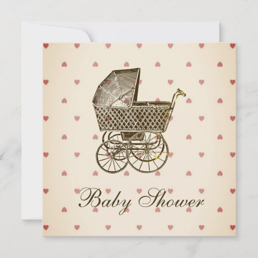  BABY PRAM | BABY SHOWER KAART (Voorkant)