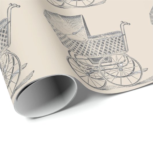  Baby Pram Cadeaupapier (Rol Hoek)