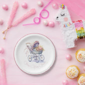  Baby Pram Papieren Bordje (Feest)