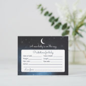 Baby Predication Sterrennacht Baby shower Game Car Kaart (Staand voorkant)