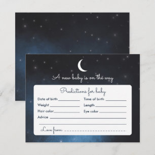 Baby Predication Sterrennacht Baby shower Game Car Kaart