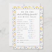 baby Prediction Card baby shower spel moeder te zi Kaart (Voorkant)