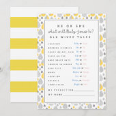 baby Prediction Card baby shower spel moeder te zi Kaart (Voorkant / Achterkant)