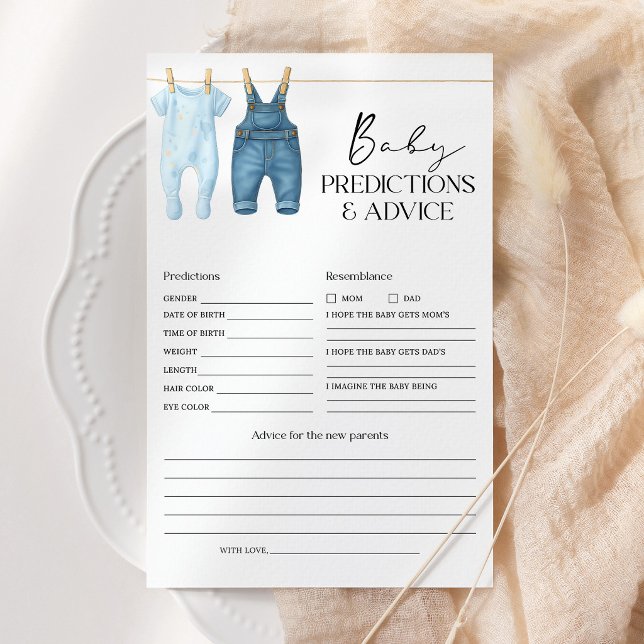 Baby Predictions and Advice Denim Blue Jean Shower (Creator heeft geüpload)