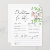 Baby Predictions Boy Elephant Shower Game (Voorkant / Achterkant)