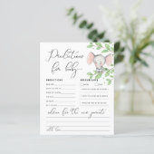 Baby Predictions Boy Elephant Shower Game (Staand voorkant)