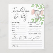 Baby Predictions Boy Elephant Shower Game (Voorkant)