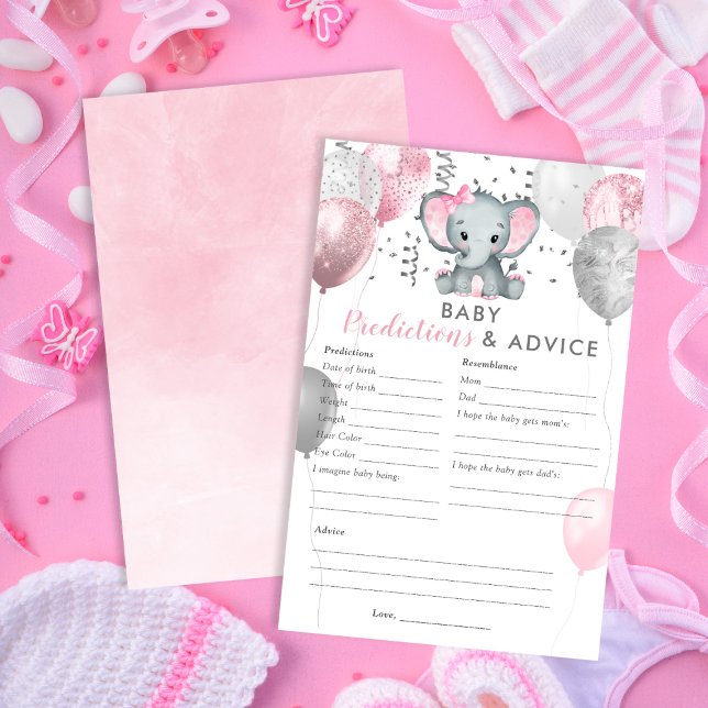 Baby Predictions Girl Elephant Shower Game (Baby Predictions Girl Elephant Shower Game)