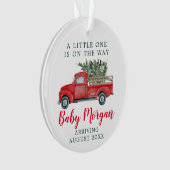 Baby Pregnancy Announcement Christmas Ornament (voorkant)