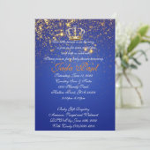 Baby Prince Uitnodiging (Staand voorkant)