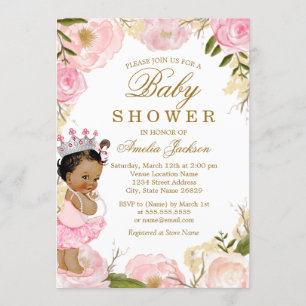 Baby Princess Floral Roos Het is een Meisje Baby s Kaart