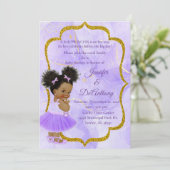 Baby Princess Lavender Marble Baby shower Kaart (Staand voorkant)