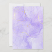 Baby Princess Lavender Marble Baby shower Kaart (Achterkant)