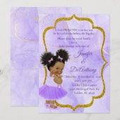 Baby Princess Lavender Marble Baby shower Kaart (Voorkant / Achterkant)