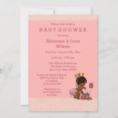 Baby Princess op Telefoon Baby shower Chevrons Kaart (Achterkant)