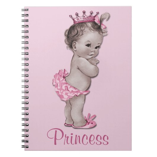 Baby Princess Pink gepersonaliseerd Notitieboek (Voorkant)