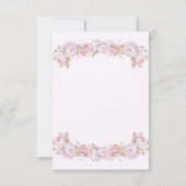 Baby Princess roze Flat Dank u kaart (Achterkant)