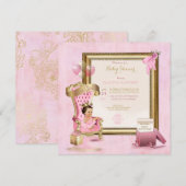 Baby Princess Tutu Crown Gold Pink Royal Kaart (Voorkant / Achterkant)