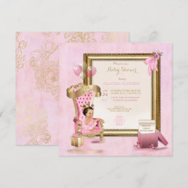 Baby Prinses Tutu Kroon Goud Roze Koninklijk Kaart