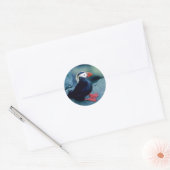 Baby Puffin Ronde Sticker (Envelop)
