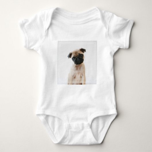 Baby Pug Portret Romper (Voorkant)