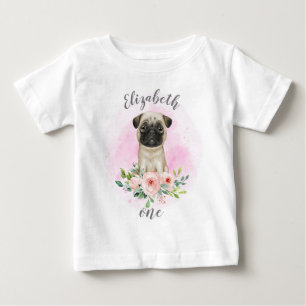 Baby Pug Verjaardag Baby T-shirt