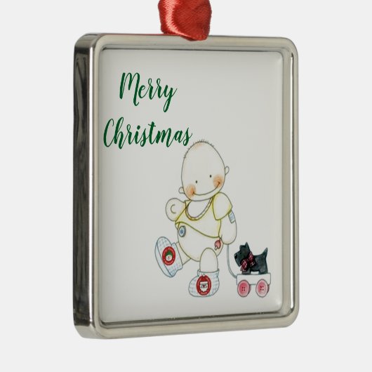 ***BABY PULLS WAGON** CHRISTMAS ORNAMENT (Rechts)