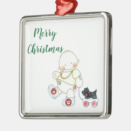 ***BABY PULLS WAGON** CHRISTMAS ORNAMENT (Links)