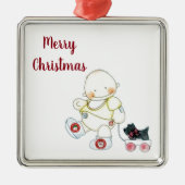 ***BABY PULLS WAGON** CHRISTMAS ORNAMENT (Voorkant)