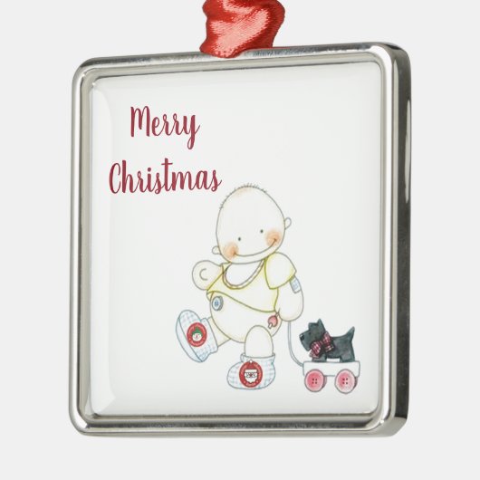 ***BABY PULLS WAGON** CHRISTMAS ORNAMENT (Links)