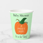 Baby Pumpkin-Baby shower Papieren Bekers (Voorkant)