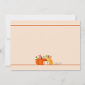 Baby Pumpkin maakt drie Herfst zwangerschap bekend Kaart (Achterkant)