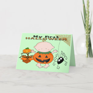 Baby Pumpkin Mijn 1e Halloween Wenskaart Kaart