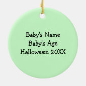 Baby Pumpkin Mijn eerste Halloween Round Ornament (Achterkant)