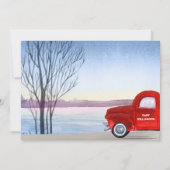 Baby Pumpkin Red Truck Echografie Zwangerschap Aankondiging (Achterkant)