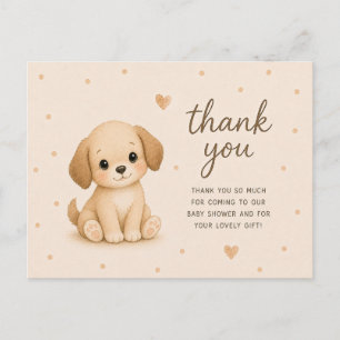 Baby Puppies Hond Baby Shower Bedankt Briefkaart