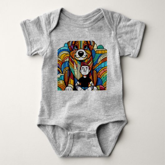Baby Puppy Body Suit voor Precious Babies Romper (Voorkant)