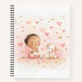 Baby & Puppy Valentine’s Notebook Notitieboek