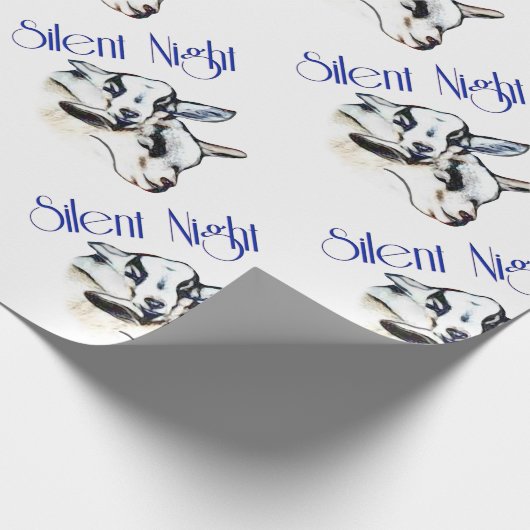 Baby Pygmy Goats Silent Night Kerst Wrapping Cadeaupapier (Hoek)