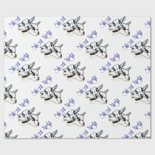 Baby Pygmy Goats Silent Night Kerstmis Wrapping P Cadeaupapier (Vlak)