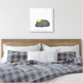 Baby Pygmy Hippo - Goodnight Sweet Prince - Canvas (Insitu (Slaapkamer))