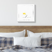 Baby Pygmy Hippo-Goodnight Sweet Prince Canvas Afdruk (Insitu (Slaapkamer))