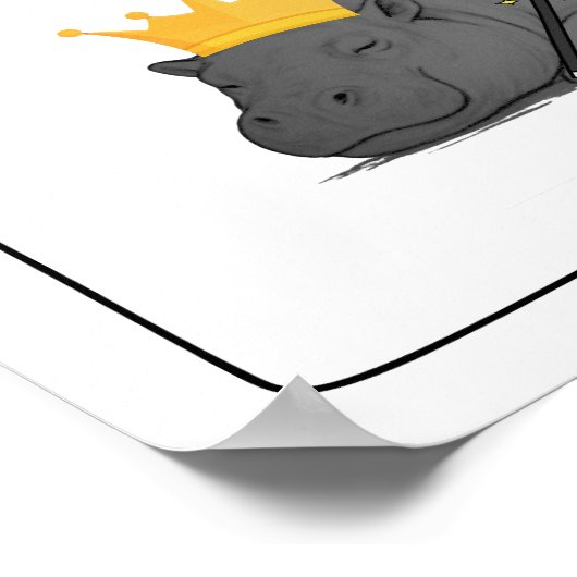 Baby Pygmy Hippo - Goodnight Sweet Prince Poster (Hoek)