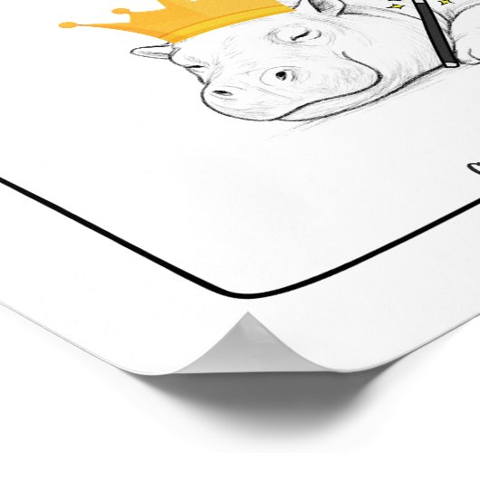 Baby Pygmy Hippo - Goodnight Sweet Prince Poster (Hoek)