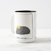 Baby Pygmy Hippo - Mug Tweekleurige Koffiemok (Voorkant links)