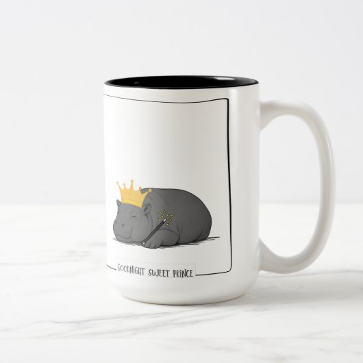 Baby Pygmy Hippo - Mug  Tweekleurige Koffiemok (Rechts)