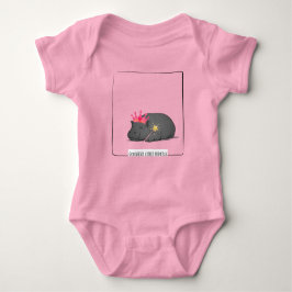 Baby Pygmy Hippo Princess Illustration Romper