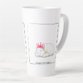 Baby Pygmy Hippo Princess Mug Latte Mok (Rechterhoek)