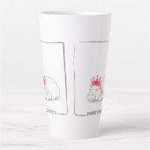 Baby Pygmy Hippo Princess Mug Latte Mok (Voorkant)