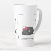 Baby Pygmy Hippo Princess Mug Latte Mok (Rechterhoek)